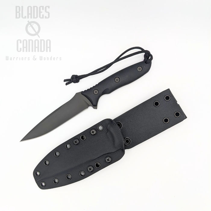 Spartan Moros Fixed Blade Knife, CPM S45VN Black, Micarta Black, Kydex Black Sheath